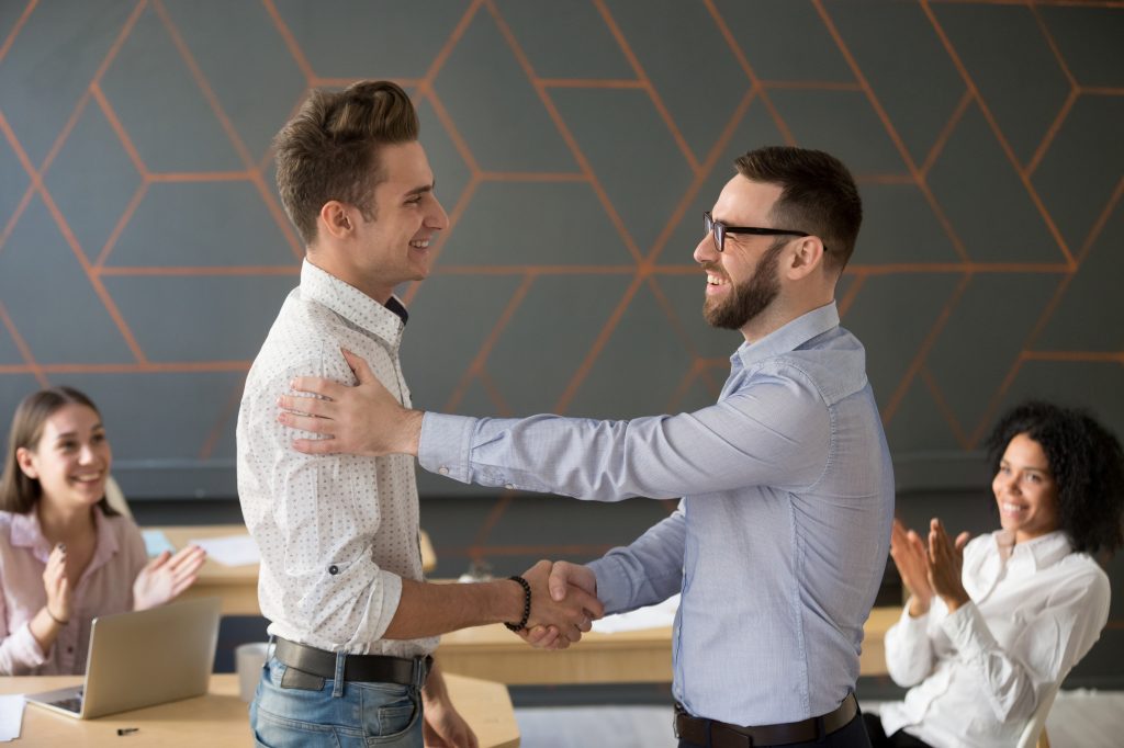 handshake business people handshake business people