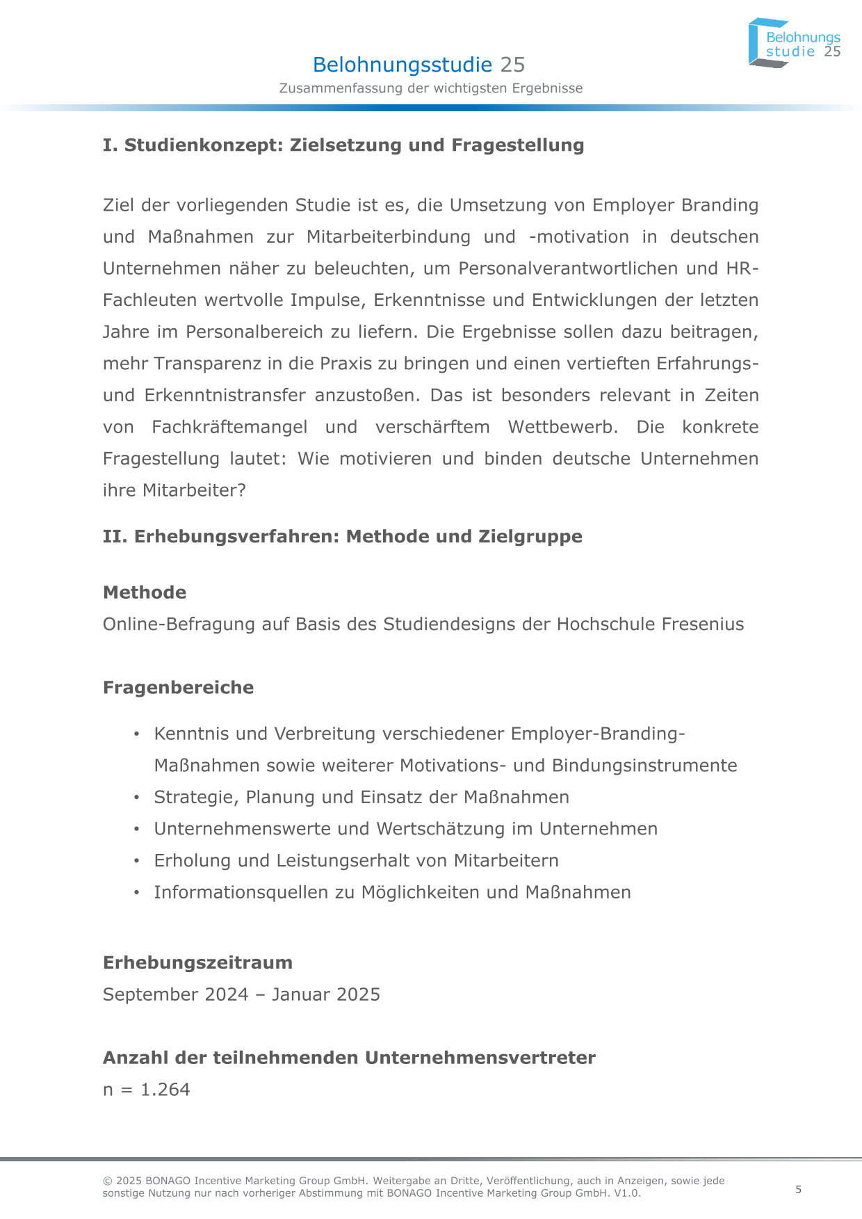 Belohnungsstudie 2025 - Studienkonzept und Erhebungsverfahren